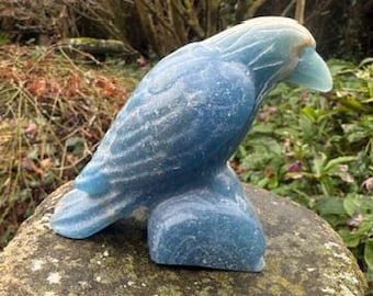 Blue Lemurian Calcite Crystal Raven
