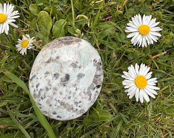 Kiwi Or Sesame Jasper Palm Stones - Stone of Tranquility