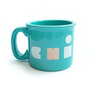 Chicago Chunky Type Ceramic Campfire Mug / Chicago Coffee Mug / Chicago Souvenir / Chicago Gift Idea / Chicago Pride
