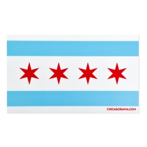 Adesivo con bandiera di Chicago / Adesivo con bandiera del Chicago Pride / Adesivo in vinile per paraurti