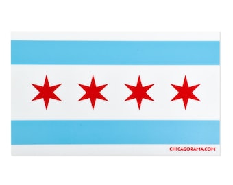 Chicago Flag Sticker / Chicago Pride Flag Sticker / Vinyl Bumper Sticker