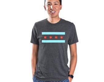 Chicago Flag T-Shirt / Chicago Unisex Tshirt / Chicago T-Shirt / Chicago Gift / Chicago City Flag T-shirt