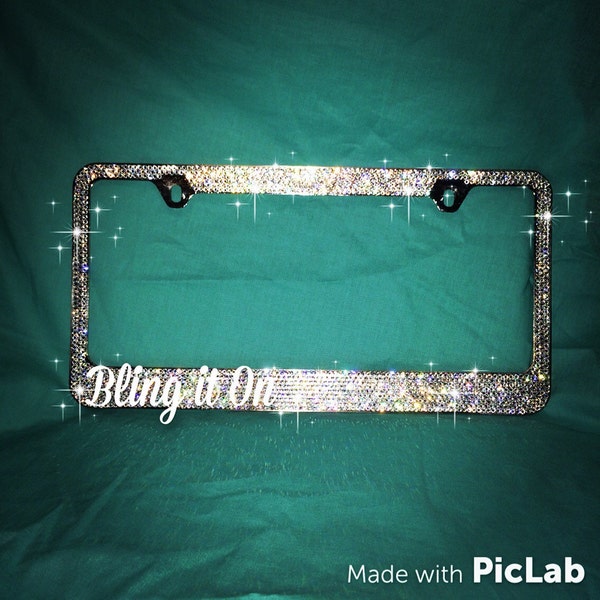 Swarovski License Plate Frame Etsy