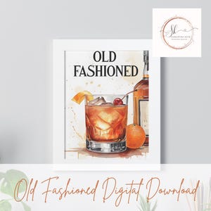 Old Fashioned Watercolor, Art, Digital Download, Poster