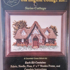 Cross My Heart Old English Cottage Counted Cross Stitch Kit (Swiss Cottage CSK) - 5 in. X 7 in.