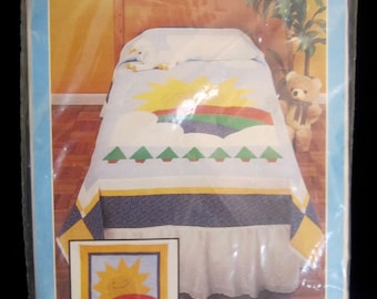 Yours Truly Sunrise Quilt Pattern Kit (3751) for Twin or Crib Quilt- Unopened and Uncut - Vintage 1980's