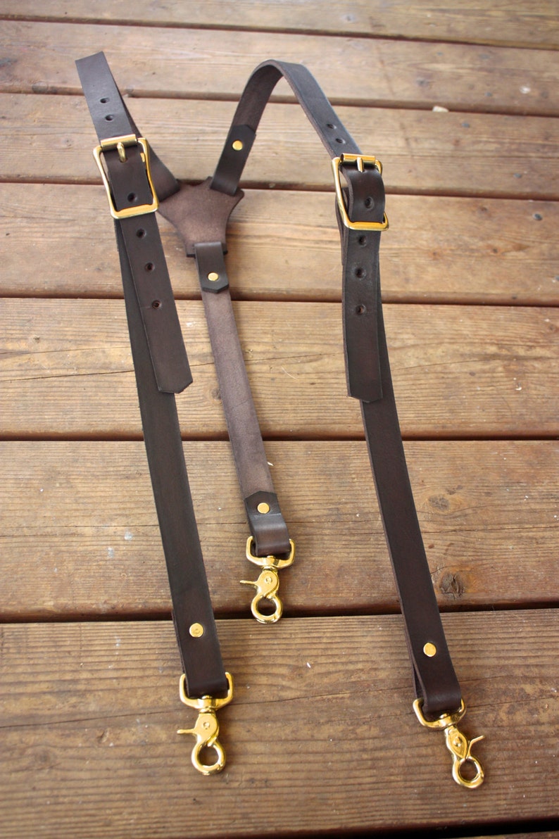 Handmade Mens Leather Suspenders Etsy
