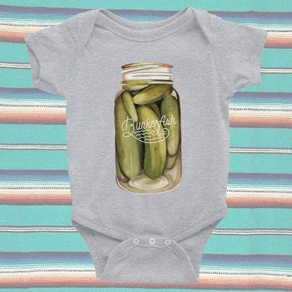 Aquarel Augurk Baby Romper Etsy