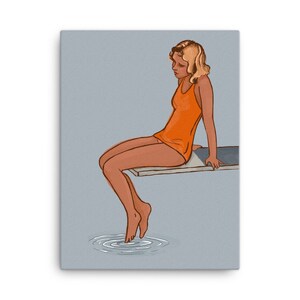 The Bather Wrapped Canvas Print