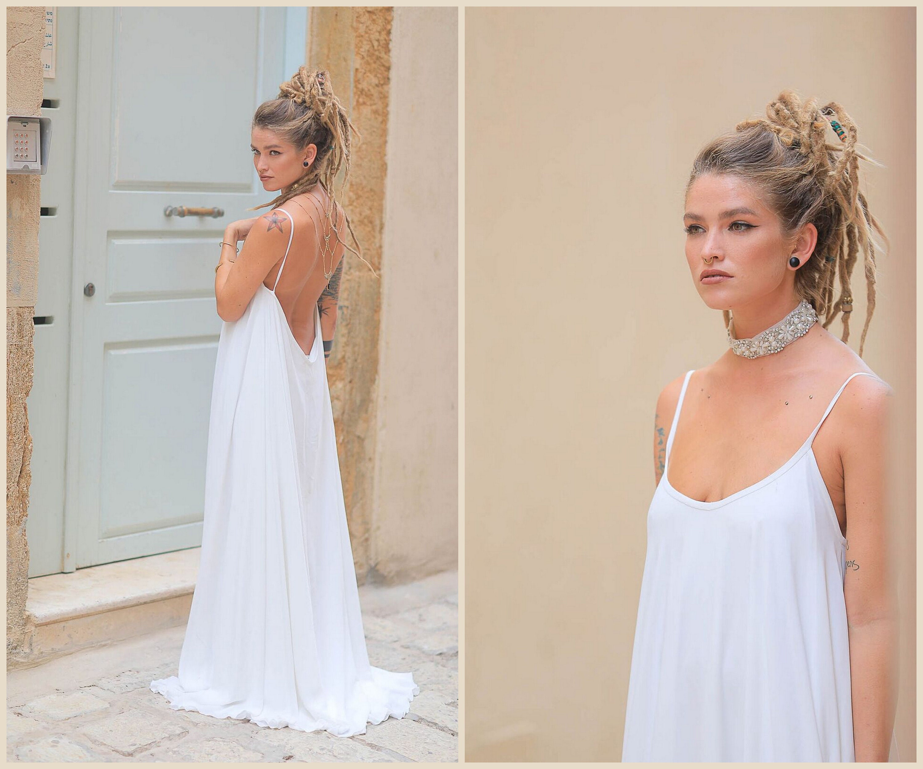 off white casual wedding dresses