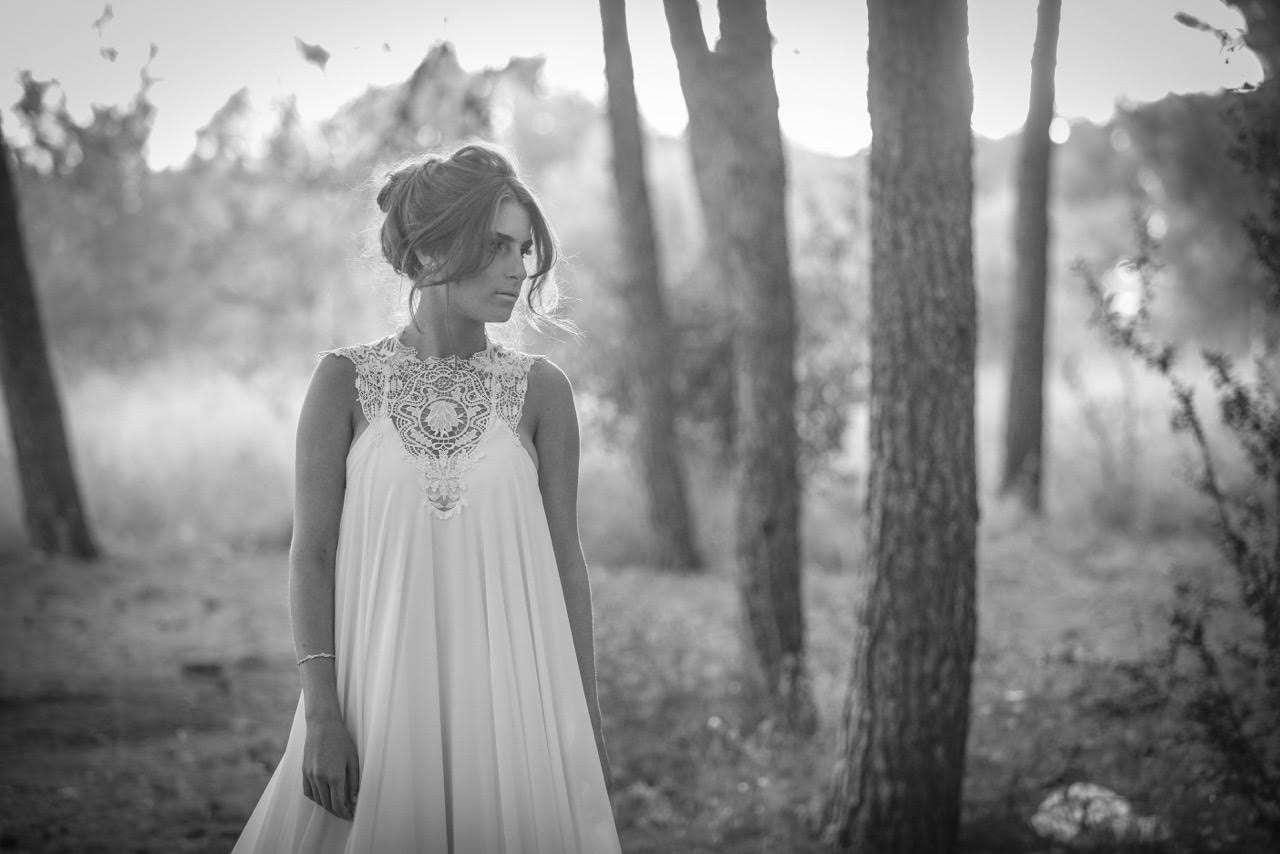 Bohemian Wedding Dress Chiffon Wedding Dress With Neck Piece | Etsy