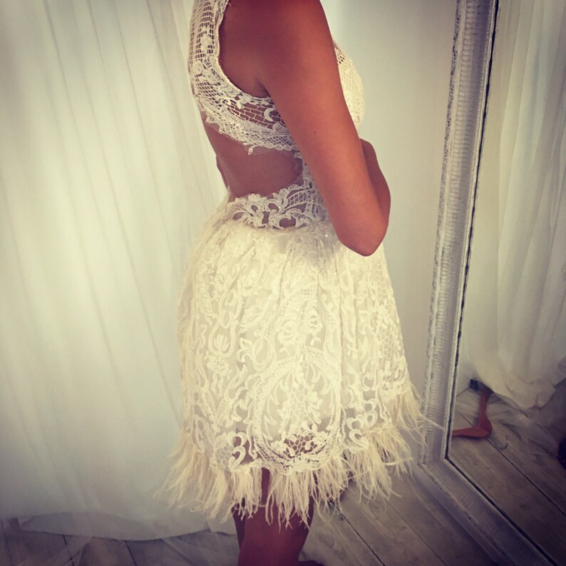Short Wedding Dress Short Lace Wedding Dress Beach Wedding Etsy