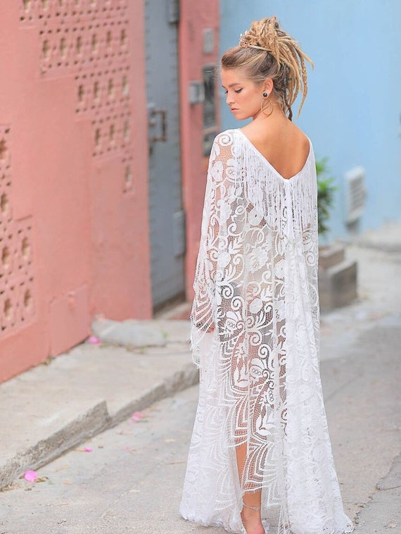 lace beach kaftan