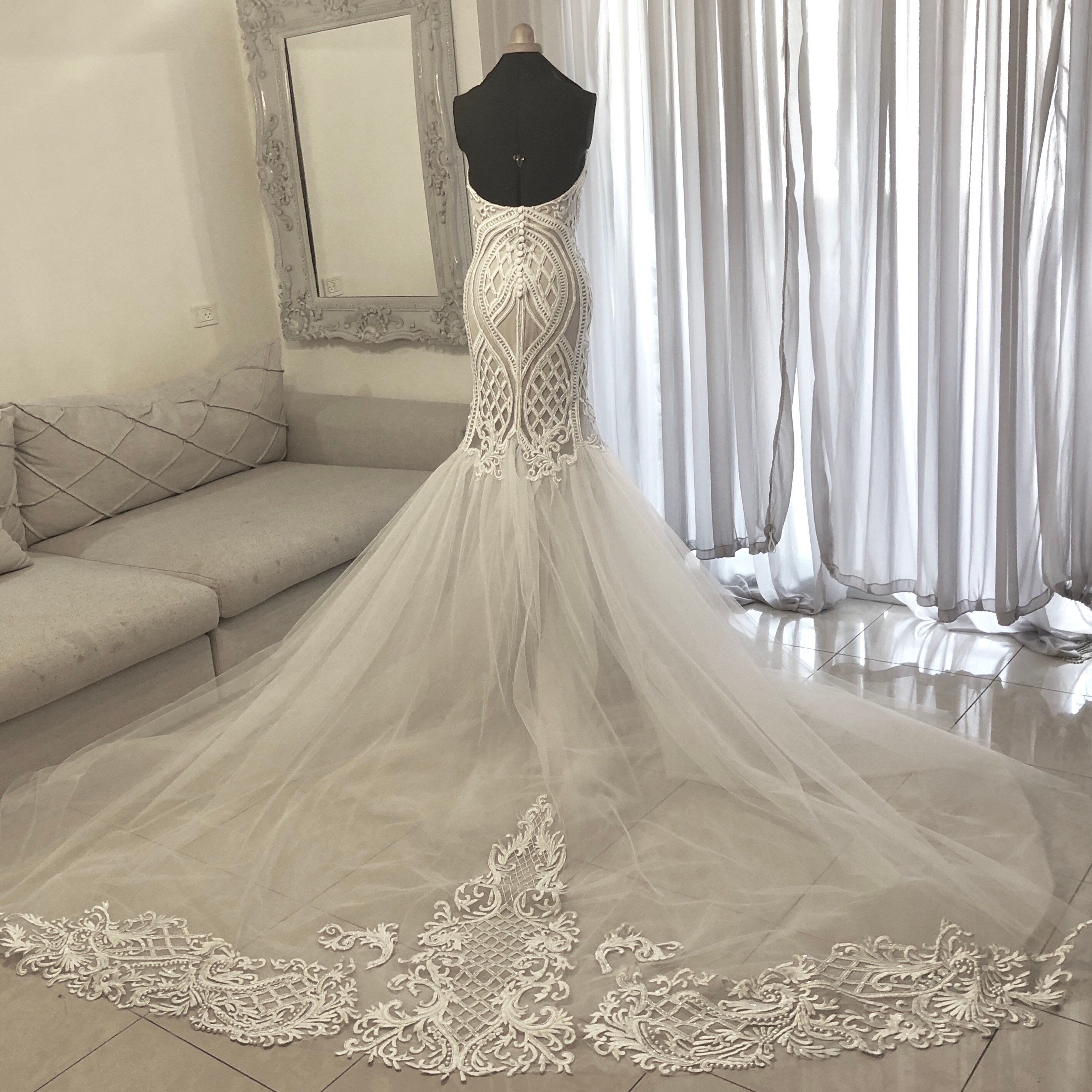 Unique Mermaid Lace Wedding Dress Custom made Wedding Dress | Etsy
