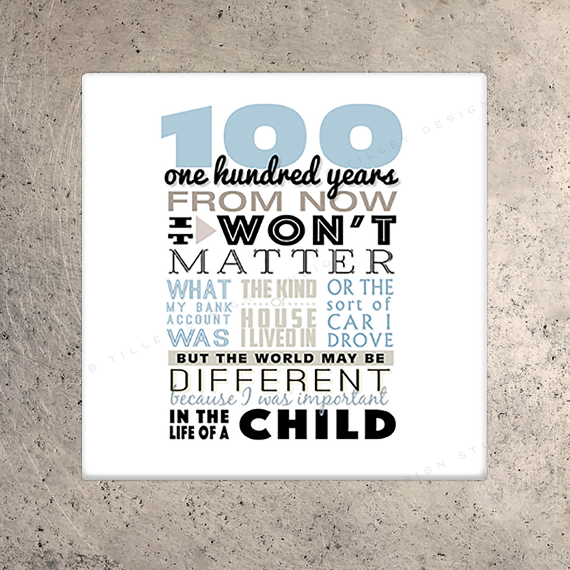 100 Years From Now quote metal Etsy