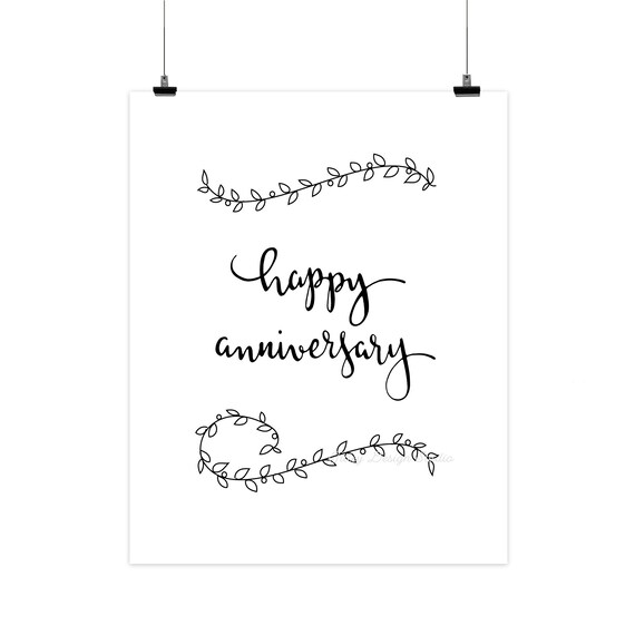 Instant Download Happy Anniversary Original Art And Etsy