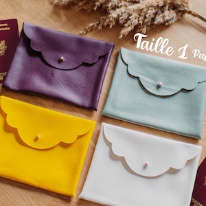 Pochette / portefeuille / passeport imitation cuir - Idée cadeaux - Voyage - Anniversaire - EVJF - EVG - Noel - Mariage - Naissance
