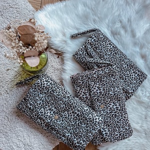 Cambiador/colchoneta de viaje/nómada para bebé - Leopardo