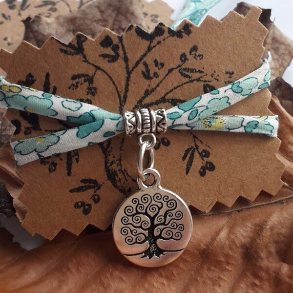 Tree of Life with Liberty Bracelet, Liberty Jewellery, Tree of Life Jewellery/Nature Jewellery/Nature Lover Gift/British Wildlife Jewellery