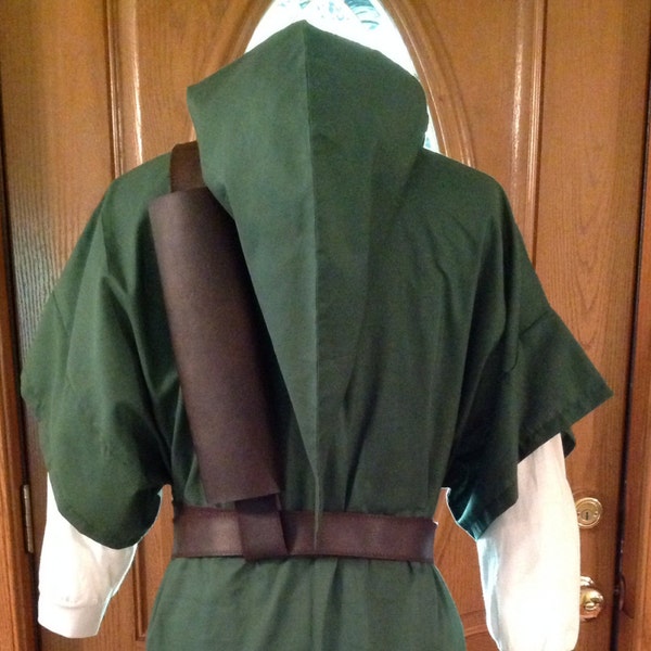 Déguisement Legend Of Zelda Link 3 pièces, cosplay, tunique d'elfe ou de guerrier, chapeau et ceinture/sangle uniquement