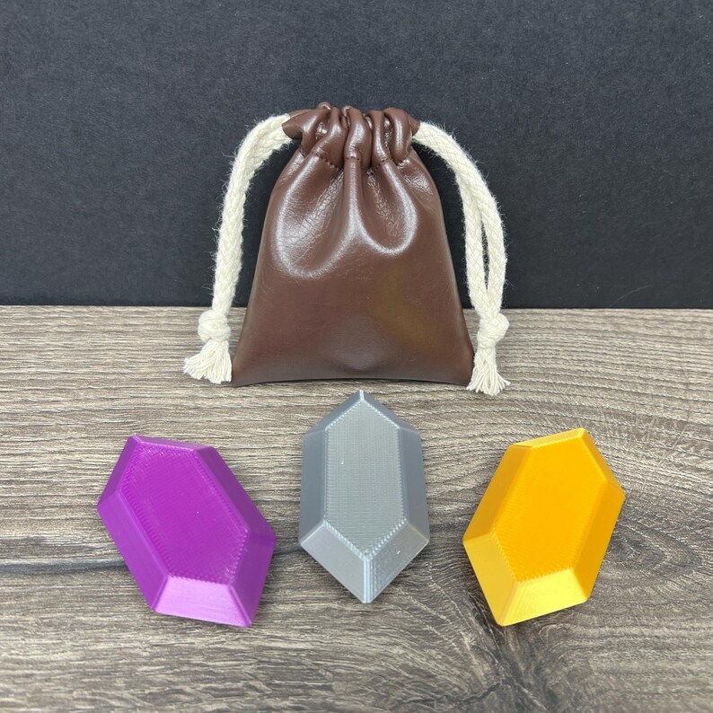 Hand Made Legend of Zelda Inspired Rupee Bag Toy Set – 3D Printed ...