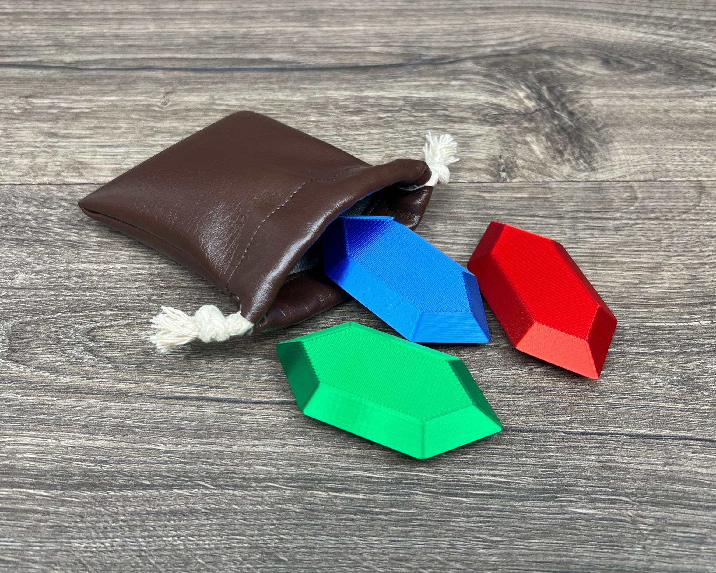 Mini Toy Rupees Hand Made Legend of Zelda Inspired Rupee Bag Toy Set – 3D Printed ...