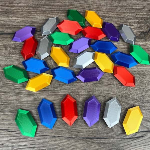 Handmade Rupees with optional Rupee Bag – 3D Printed Cosplay Props, Collectibles, Gamer Gift,