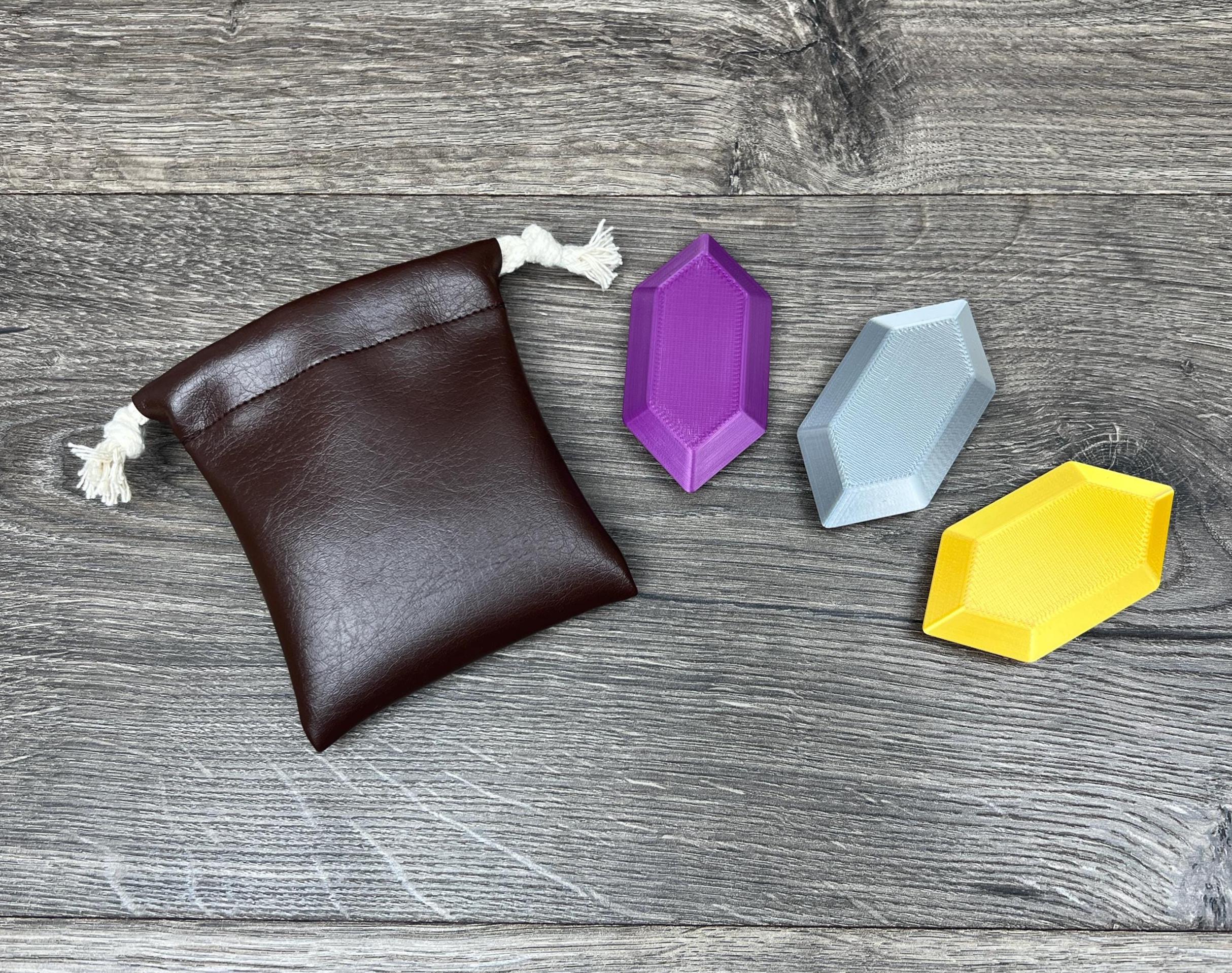 Mini Toy Rupees Hand Made Legend of Zelda Inspired Rupee Bag Toy Set – 3D Printed ...