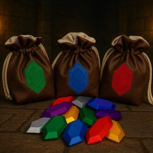 生地の裏地付き刺繍入りルピーバッグポーチウォレット（ルピー入り）ゼルダの伝説風、時のオカリナ、エルフ、ドレスアップ、コスプレギフト