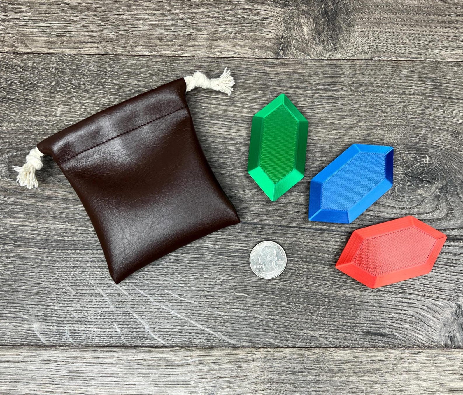 Mini Toy Rupees Hand Made Legend of Zelda Inspired Rupee Bag Toy Set – 3D Printed ...