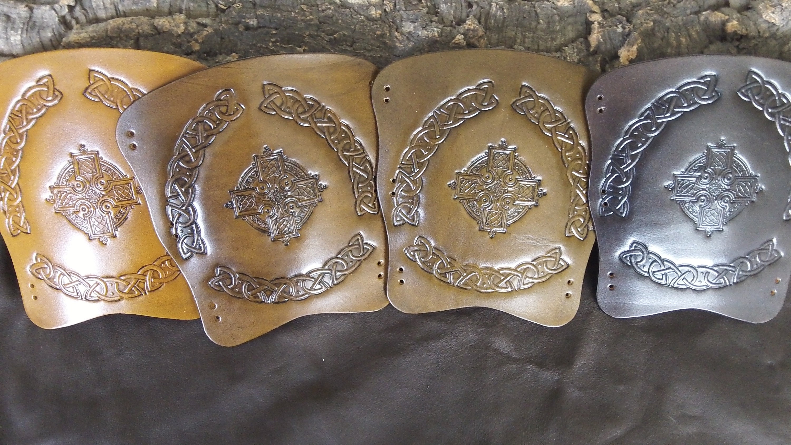 Embossed Celtic Cross type 1 leather archery arm guard bow Etsy