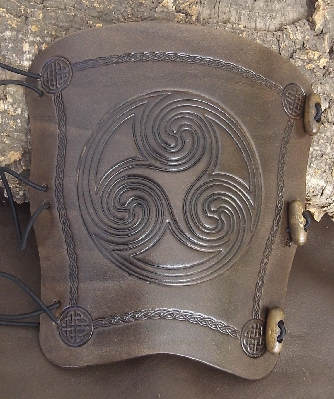 Celtic Swirlembossed Leather Archers Bracer Archery Bow Arm Etsy