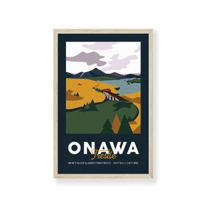 Onawa Maine Print 11&quot;x17&quot; | Maine Print | Onawa Print | Train Print | Maine Train Print | Maine | Onawa Print | Vintage Print