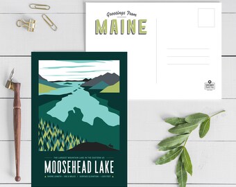 Maine Postcard | Moosehead Postcard | Moosehead Lake Postcard | Nature Postcard