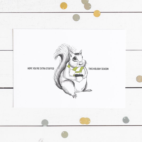 Squirrel Holiday Card | Squirrel Card | Squirrel Christmas Card | Squirrel Christmas | Funny Christmas Card