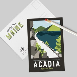 Maine Print 5&quot;x7&quot; | Acadia Postcard | Acadia Maine Postcard | Maine Postcard