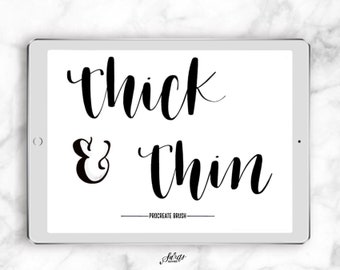 Procreate Lettering Brush, hand lettering brushes, digital brushes, lettering font, procreate brush, modern ipad lettering