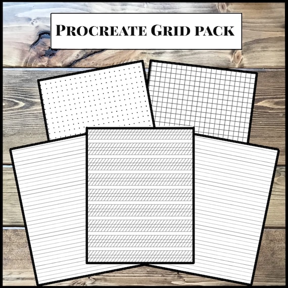 procreate grids hand lettering tools grid pack graph paper etsy graph paper for hand lettering