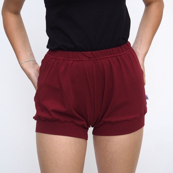 Iyengar Shorts, Yoga Pants, Yoga Gifts, Yoga Shorts, Pune Shorts,  Activewear, Yoga Clothing, Yoga Wear, Bloomers, Yoga Bloomers, Maroon