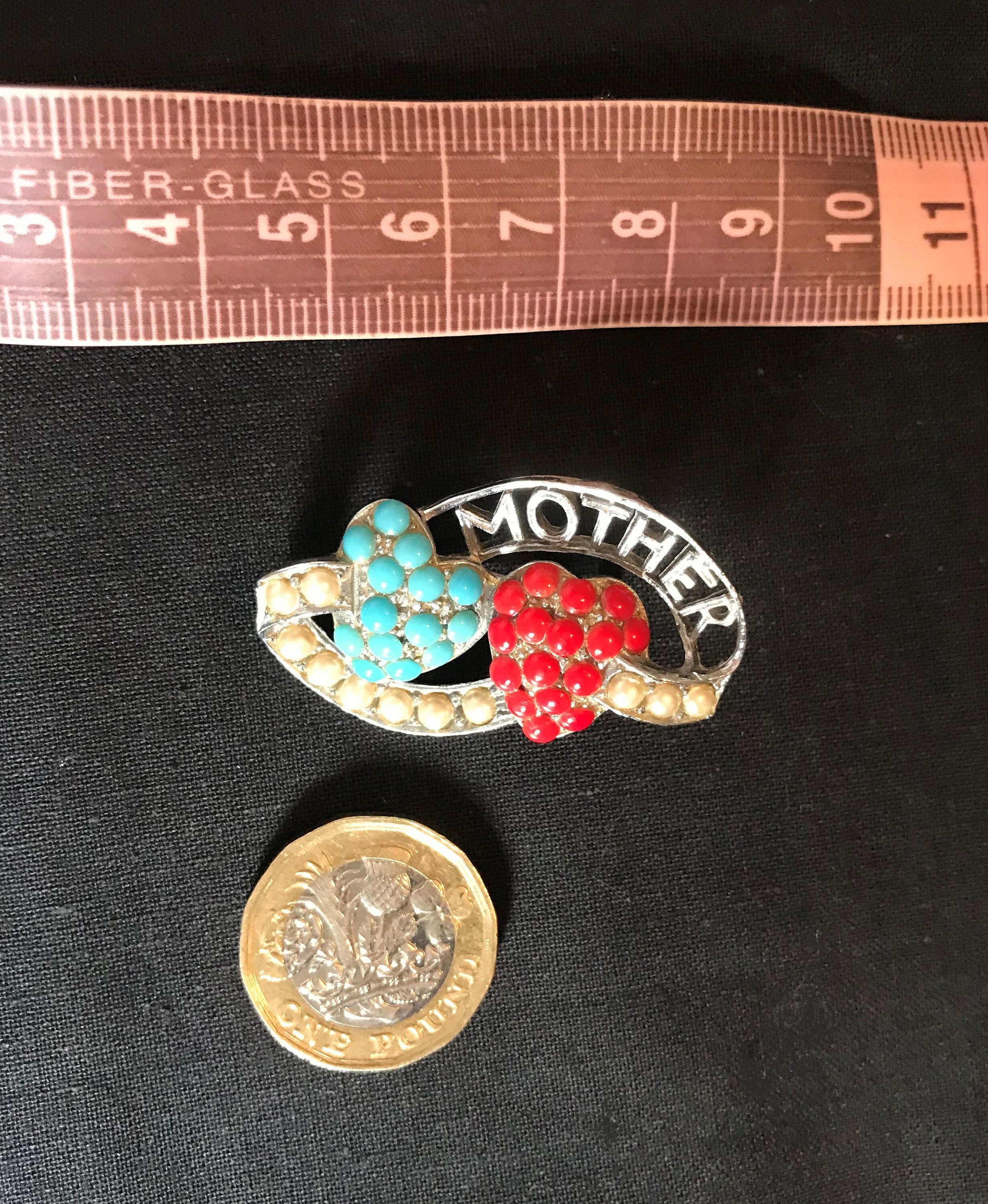 Vintage Faux Turquoise, Coral and Pearl 
