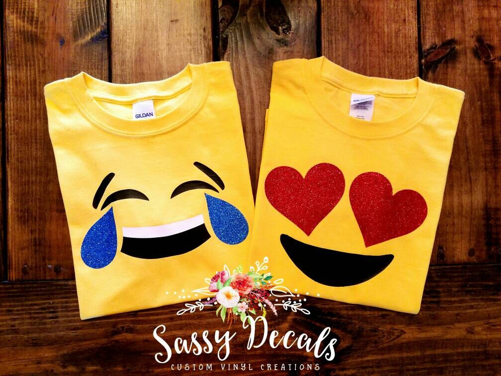 Emoji Shirt - multiple emoji options! Halloween - Back to school - Bi…