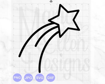 Shooting Star Svg Etsy