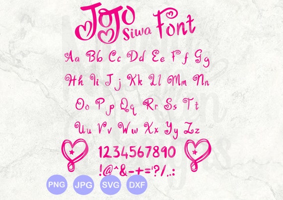 Download Jojo Siwa style font ttf Jojo Siwa ttf Jojo Siwa heart svg ...