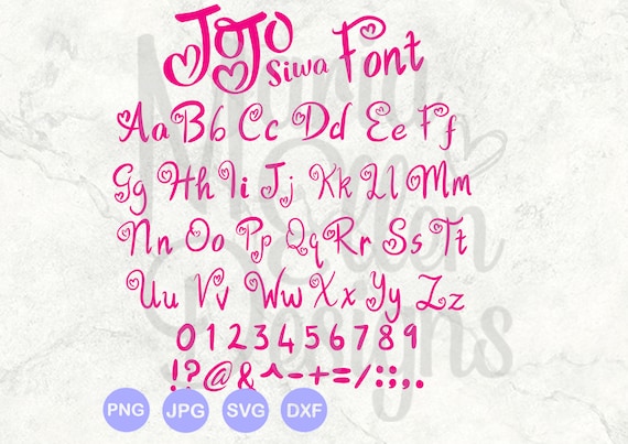 Download Jojo Siwa style font svg Jojo Siwa svg Jojo Siwa heart svg ...