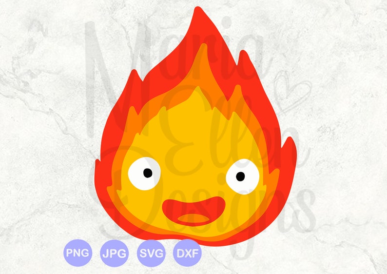 Calcifer svg Howl's Moving Castle svg Calcifer clipart | Etsy