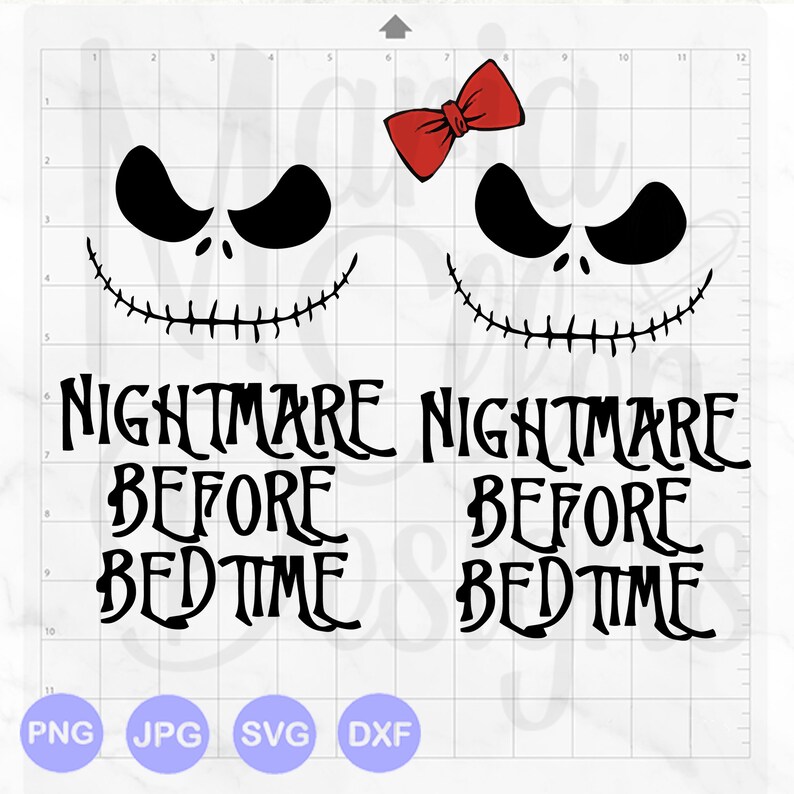 Download Nightmare Before Bedtime svg Jack Skellington svg Jack | Etsy