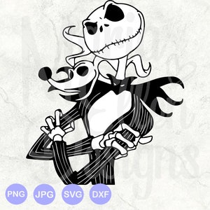 Jack Skellington And Sally Sugar Skulls Print 11x14 Print Etsy
