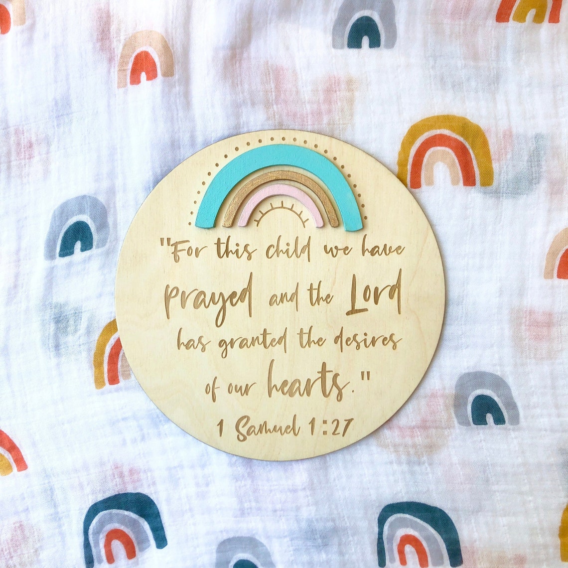 3D Custom Color Rainbow Baby Sign/ for This Child We Have Etsy