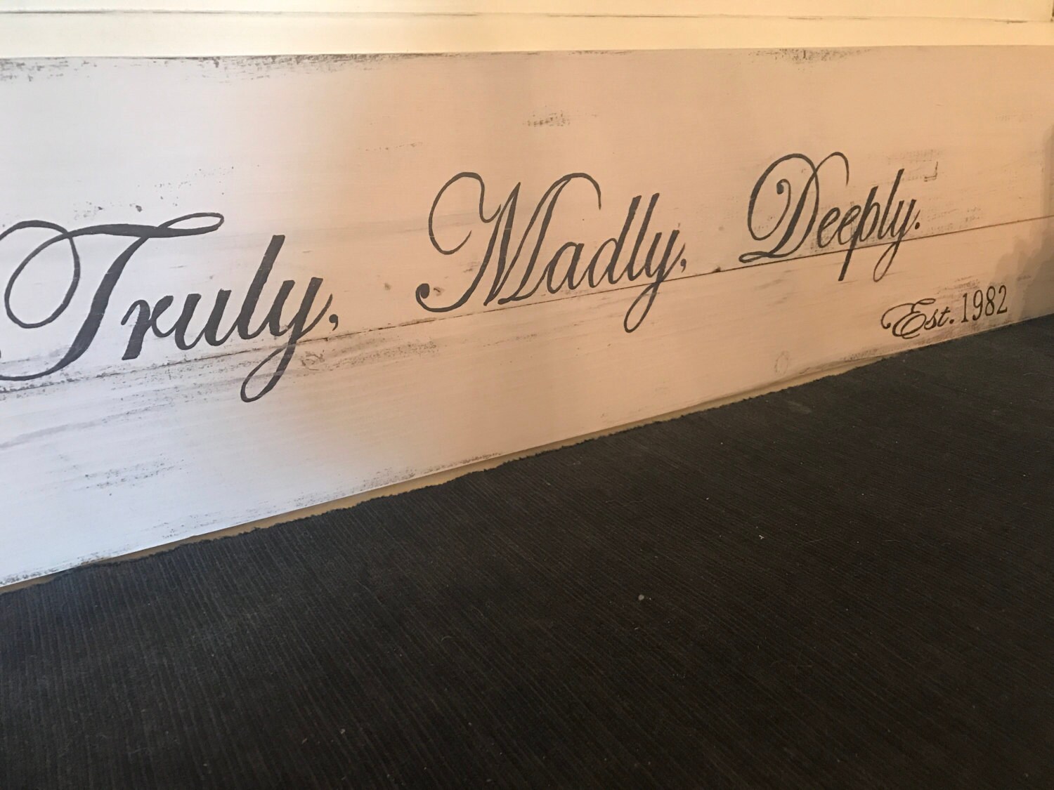 Truly, Madly, Deeply sign/Wood sign/Wall hanging/Wood decor