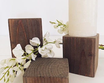 Wood candle stand/Candle holder, various sizes